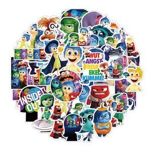 PIXAR Inside Out the Movie Cartoon Stickers (25 Piece) NEW & VERY CUTE!